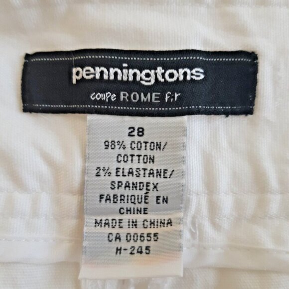 Womens Plus Size Capri Cropped Pants 28 4X Penningtons Coupe Rome Fit White - Picture 4 of 4